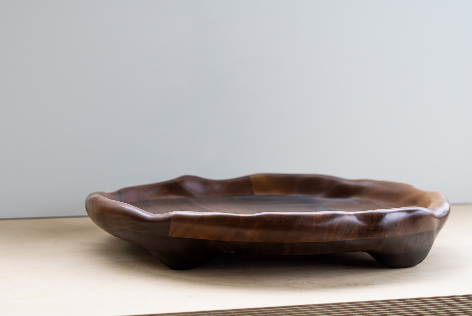 serving tray in walnut